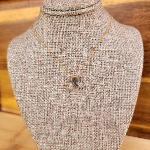 BI LEMON QUARTZ Necklace Minimalist Crystal Gemstone - Picture 4 of 7